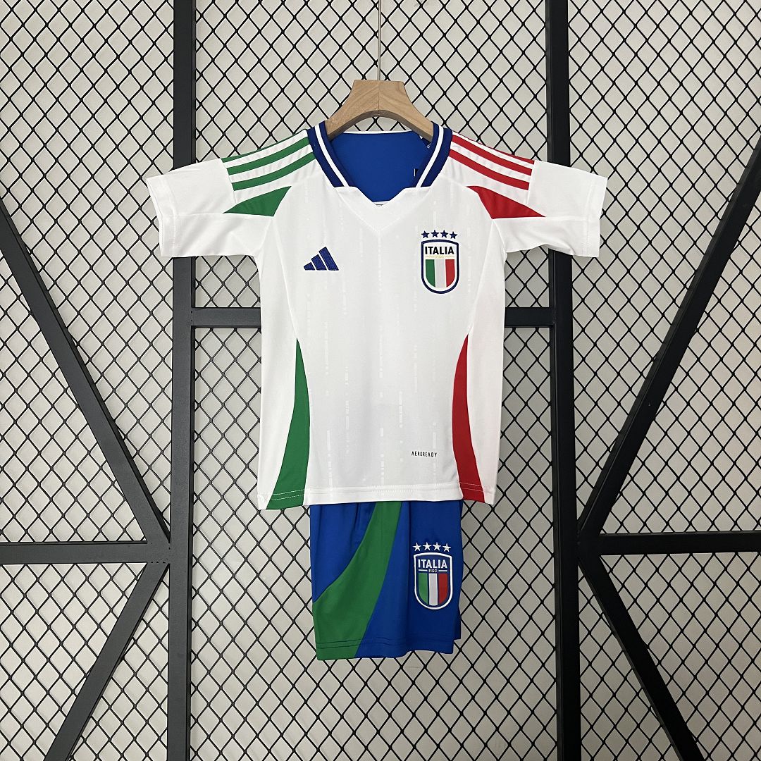 Italy Away Football Uniform Kids Kit Jersey+Shorts EURO 2024 - sinoshirt