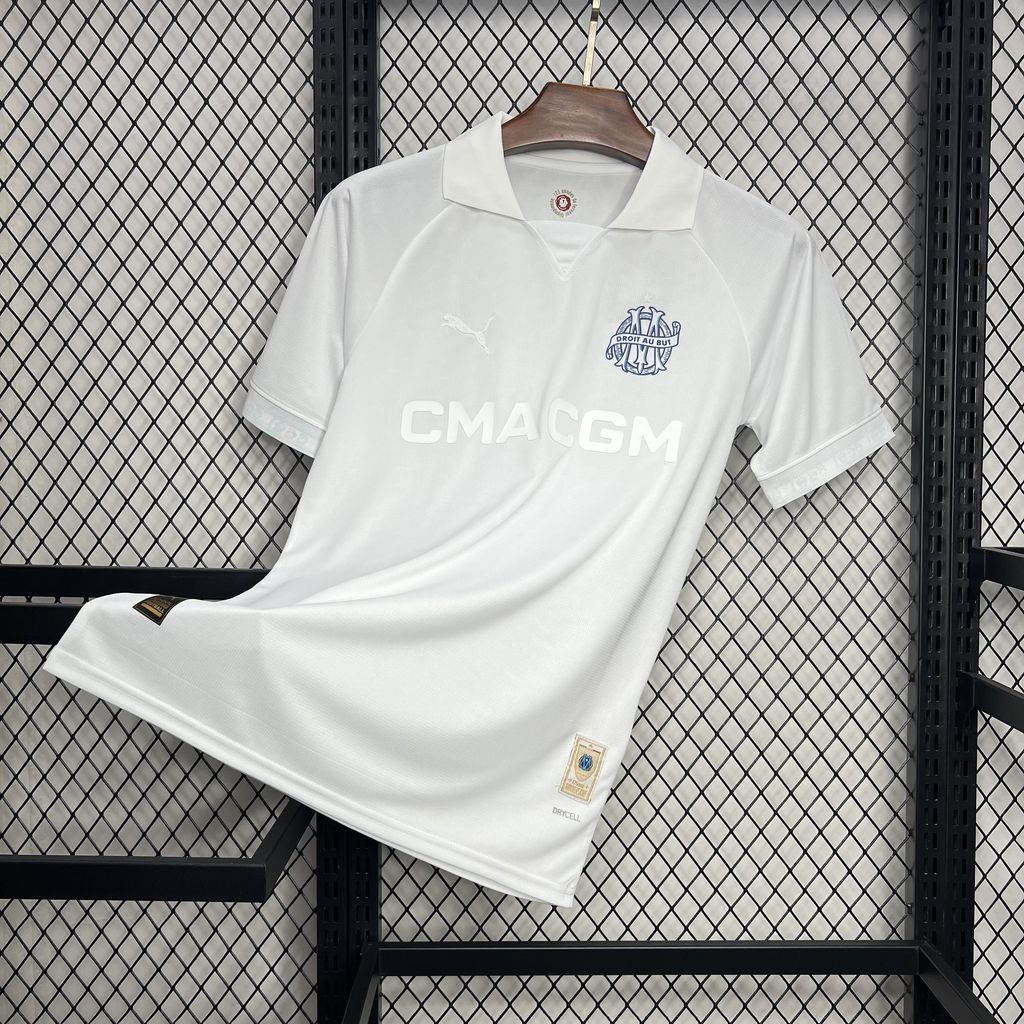 Marseille Soccer Jersey 125th Anniversary White Custom Shirt 2024/25 - sinoshirt