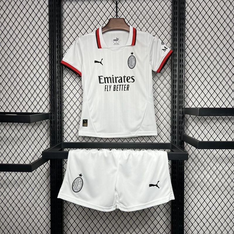 AC Milan Soccer Jersey Away Kids Kit Jersey+Shorts 2024/25 - sinoshirt