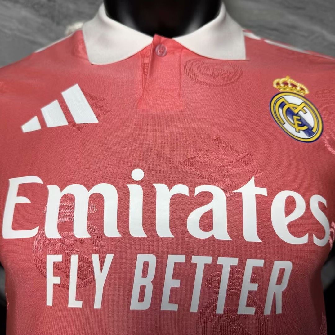 Real Madrid Authentic Football Jersey Pink Polo Special Edition Shirt 2025/26 - sinoshirt