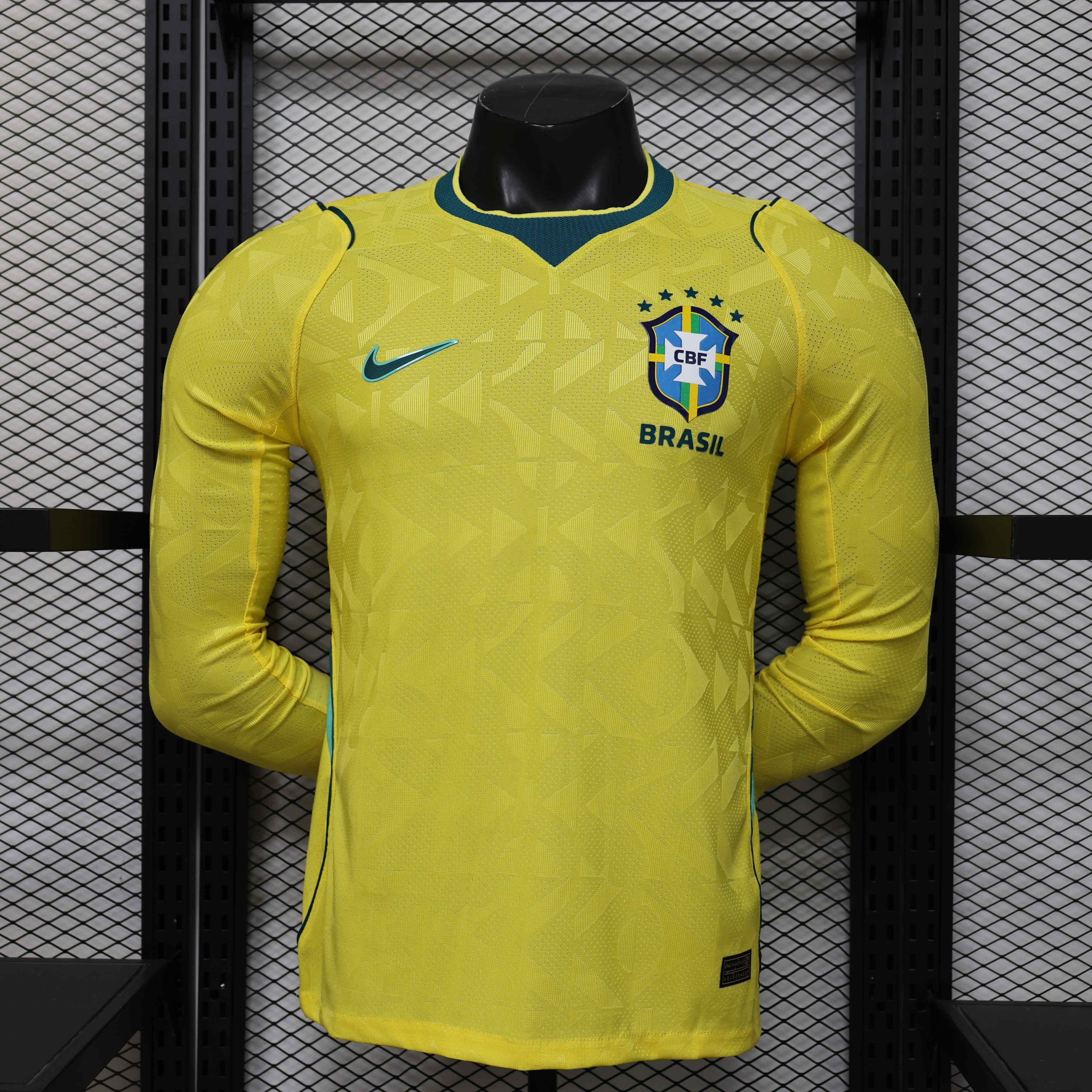 Brazil Authentic Soccer Jersey Home Long Sleeve Shirt World Cup 2026 - sinoshirt