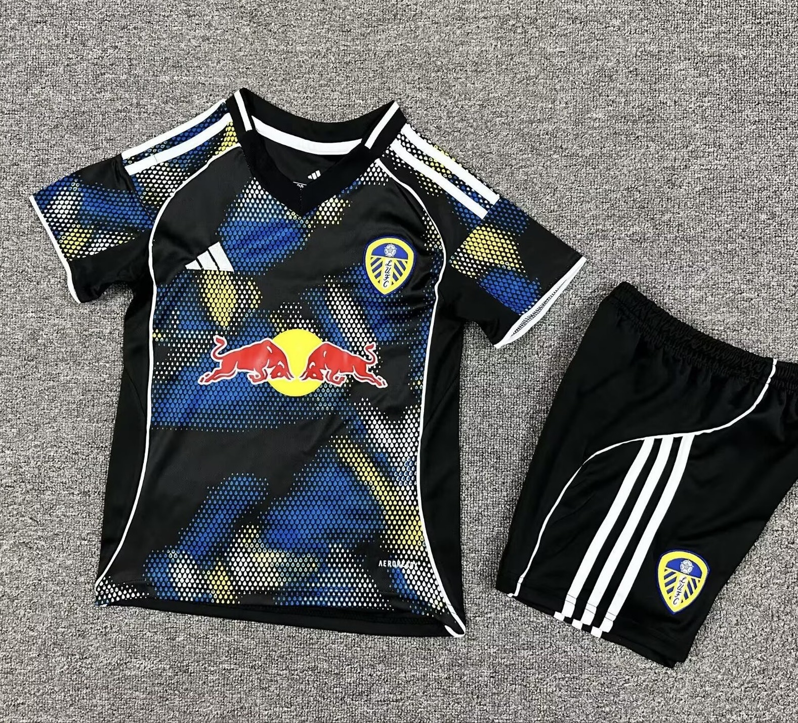 Leeds United Football Jersey Third Away Kids Kit Jersey+Shorts 2025/26 - sinoshirt