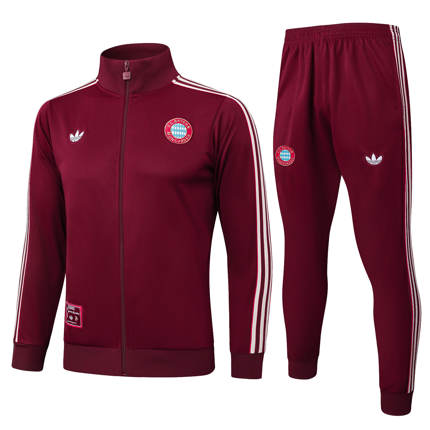 Bayern Munich Training Kit (Jacket+Pants) Jujube Red 2025/26 - sinoshirt