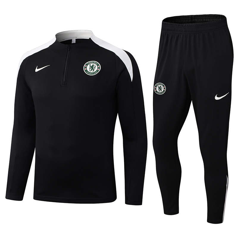 Chelsea Training Kit (Sweatshirt+Pants) Black 2025/26 - sinoshirt