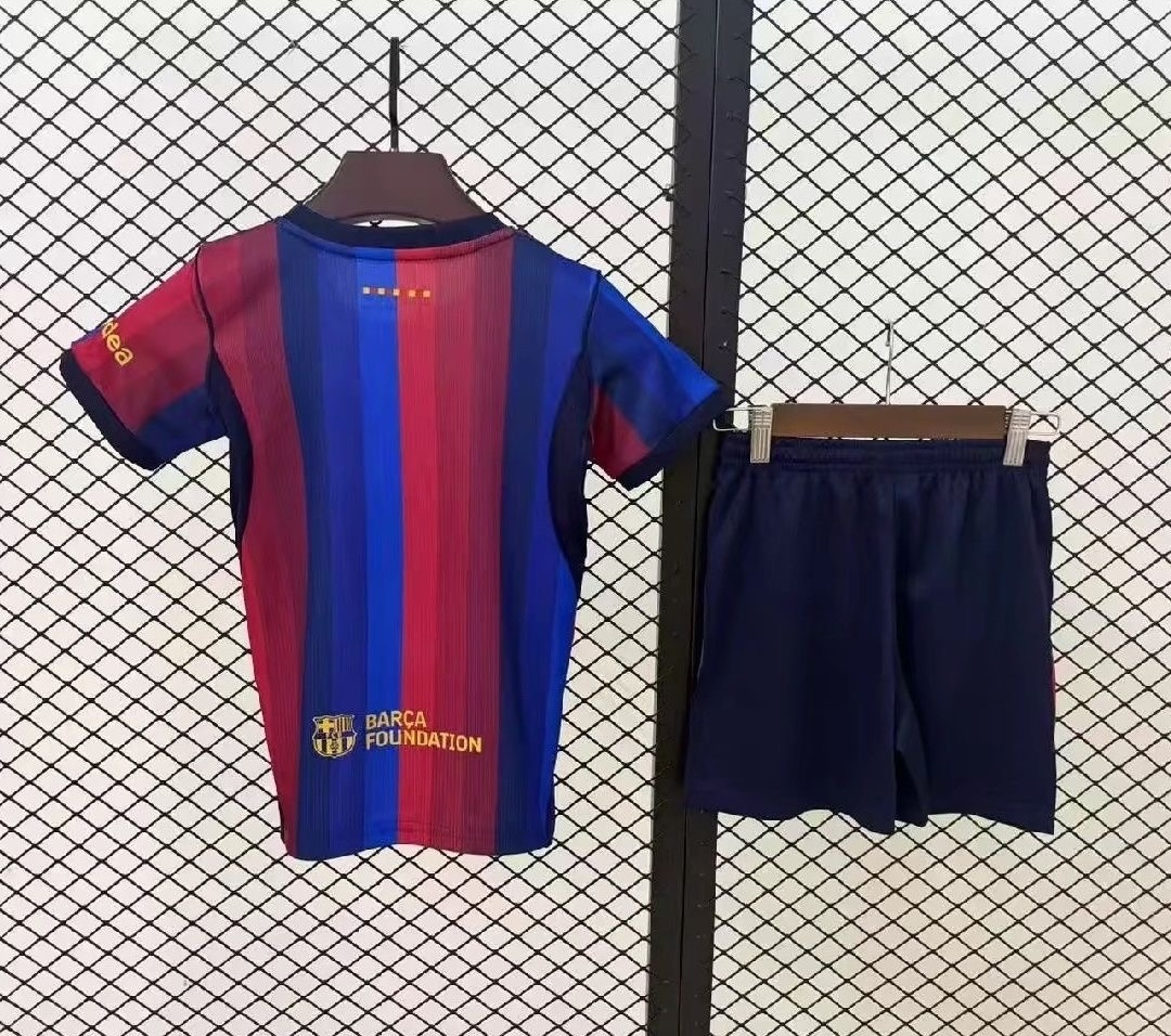 Barcelona Home Football Kids Kit Jersey+Shorts 2026/27 - sinoshirt