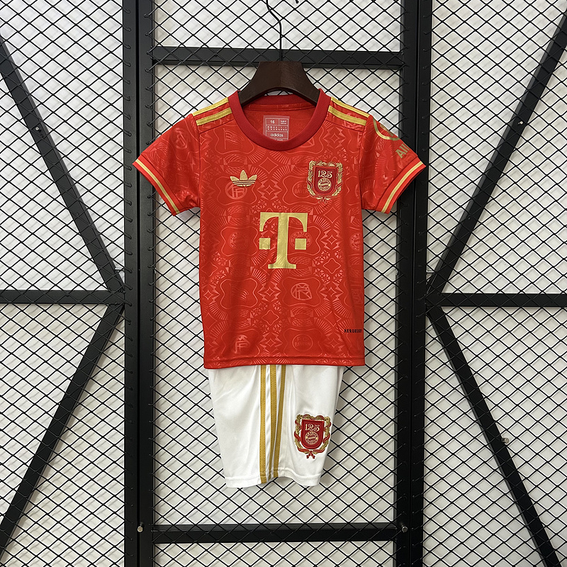 Bayern Munich Kids Kit Jerseys+Shorts 2025/26 125th Anniversary - sinoshirt