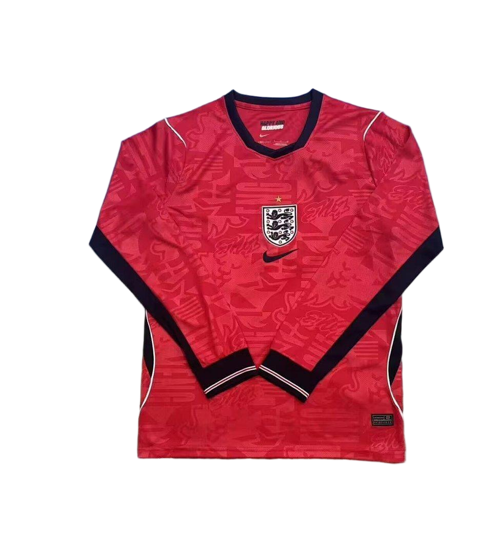 England Soccer Jersey Away Long Sleeve Custom Shirt World Cup 2026 - sinoshirt