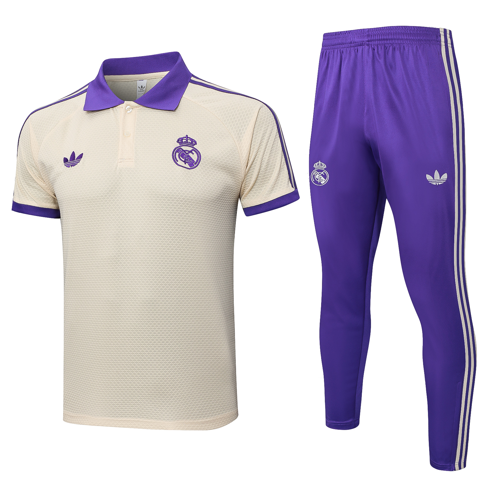 Real Madrid Training Kit (Polo+Pants) Apricot 2025/26 - sinoshirt