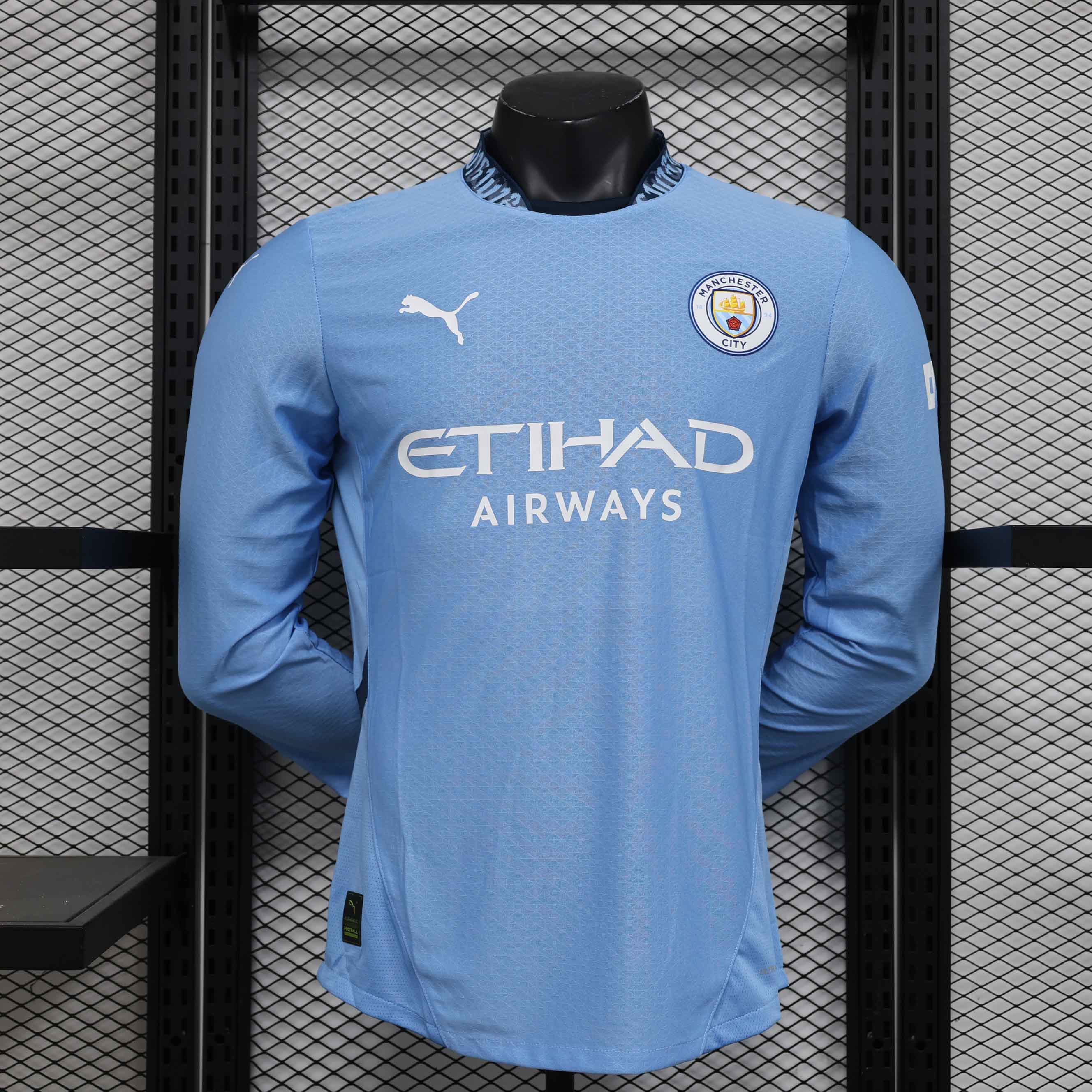 Manchester City Authentic Home Long Sleeve Football Jersey Shirt 2024/25 - sinoshirt
