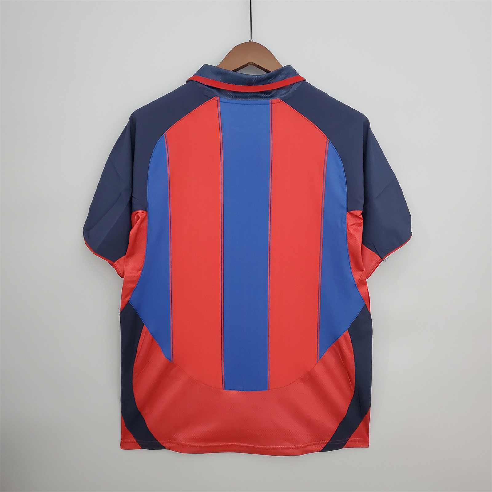 Barcelona Retro Jersey Home Soccer Shirt 2003-04 - sinoshirt