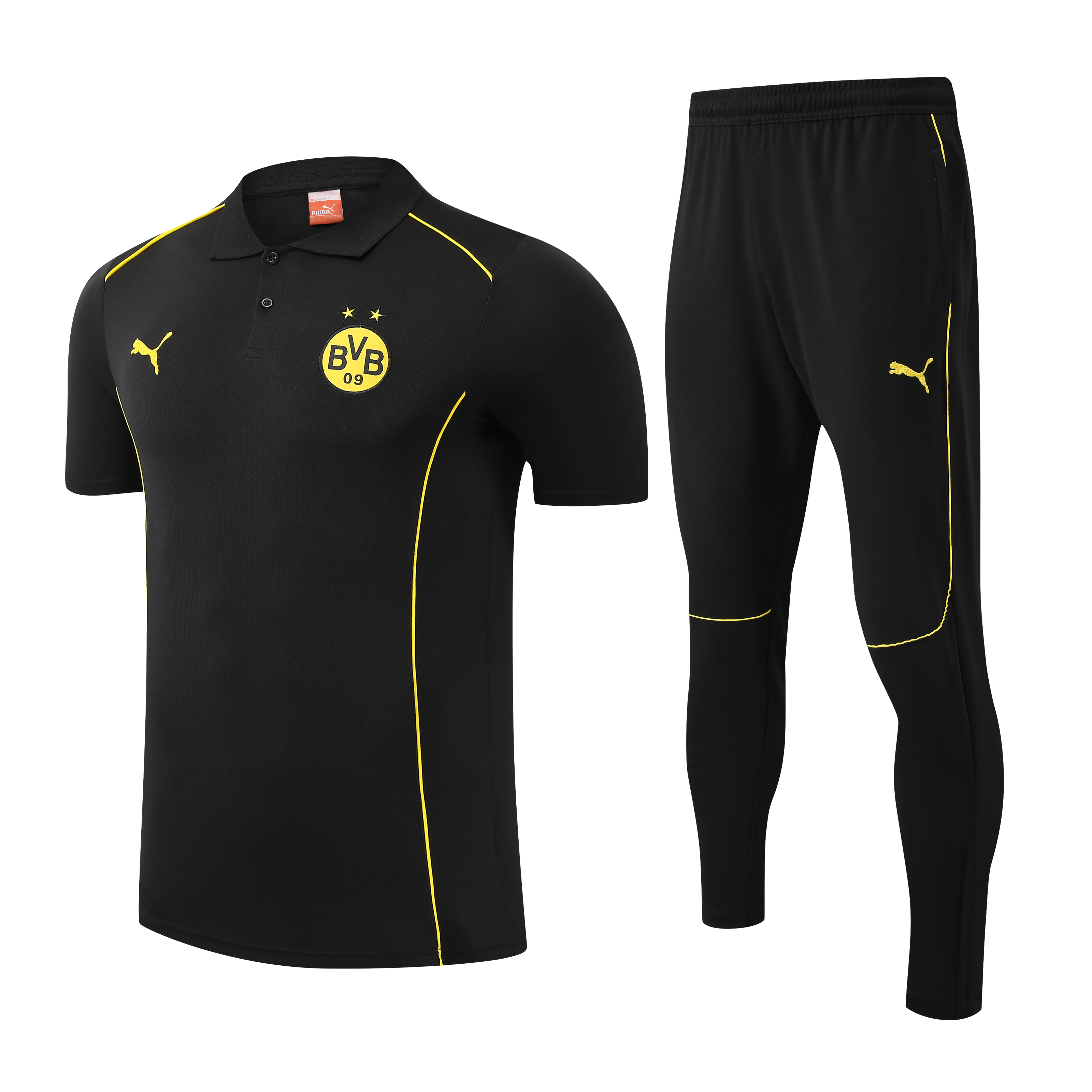 Borussia Dortmund Training Kit (Polo+Pants) Black 2025/26 - sinoshirt
