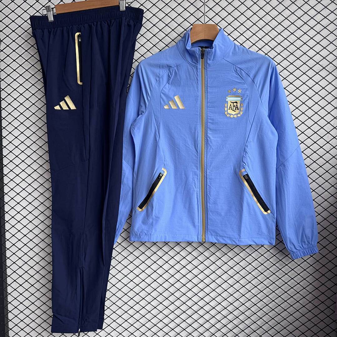 Argentina Windbreaker With Pants Blue 2026 World Cup - sinoshirt