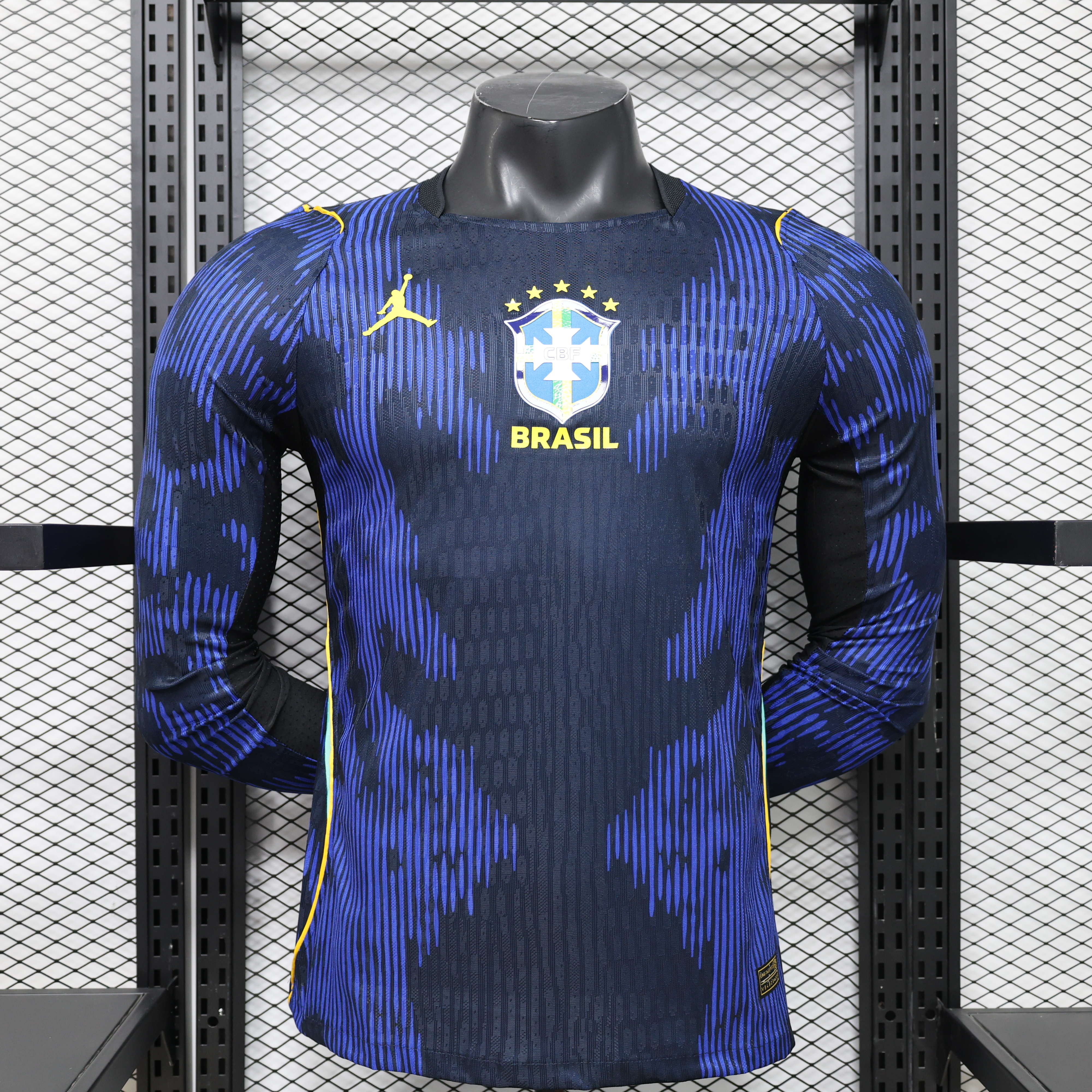 Brazil Authentic Soccer Jersey Away Long Sleeve Shirt World Cup 2026 - sinoshirt