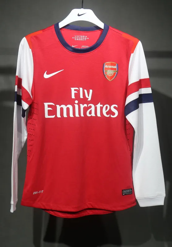 Arsenal Authentic Soccer Retro Jersey Home Long Sleeve Shirt 2012-13 - sinoshirt