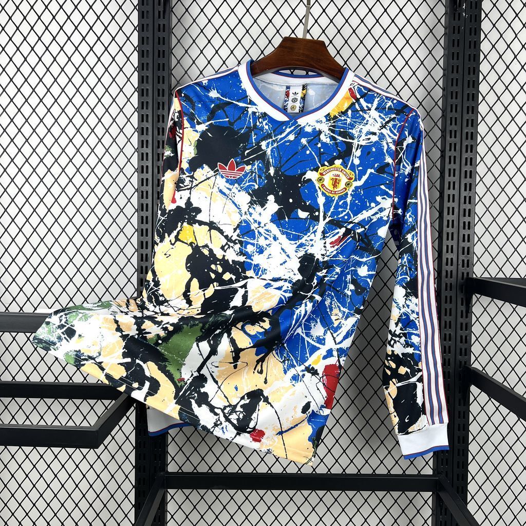 Manchester United Football Jersey x Stone Roses Long Sleeve Custom Shirt 2025/26 - sinoshirt