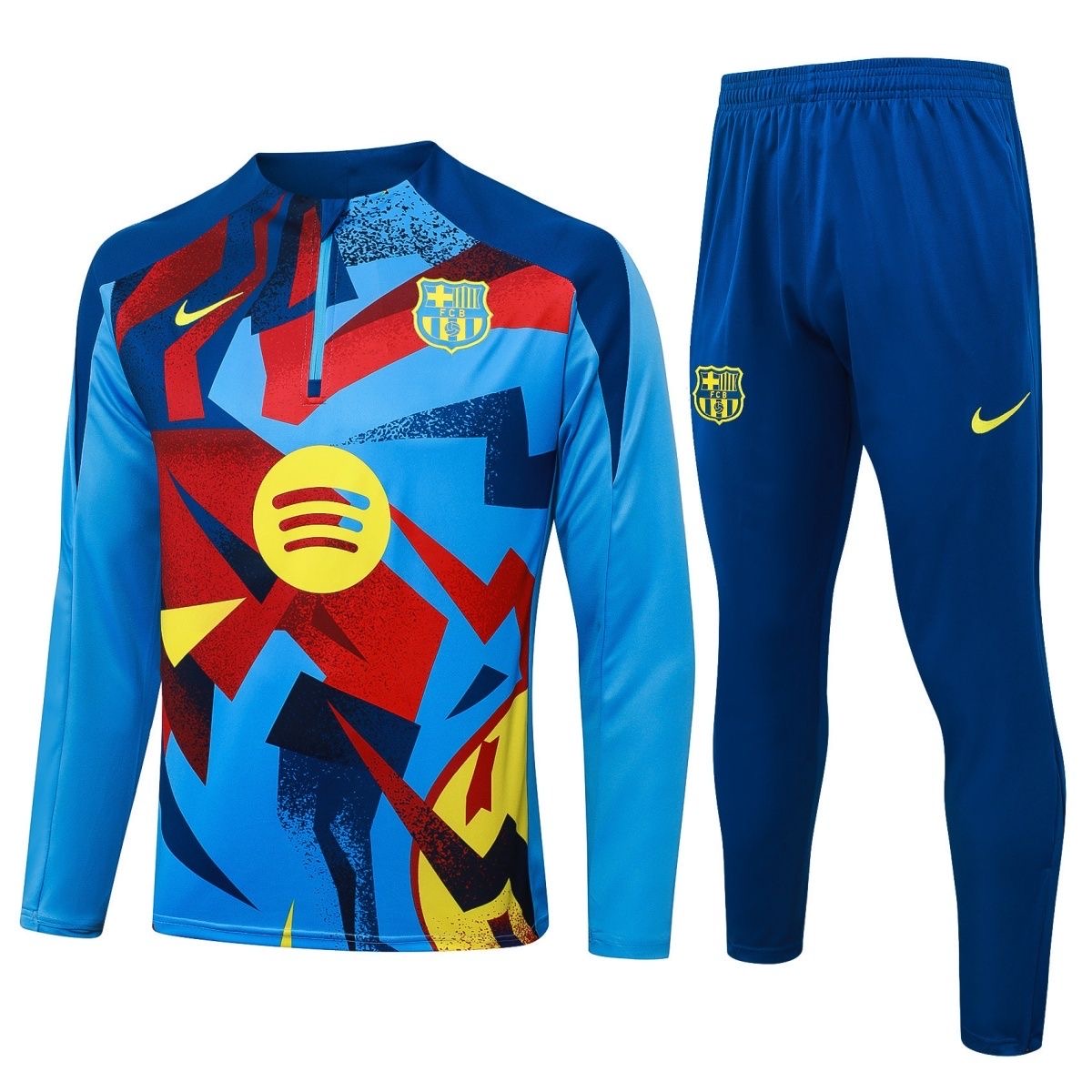 Kids Barcelona Training Kit (Sweatshirt+Pants) Red 2025/26 - sinoshirt
