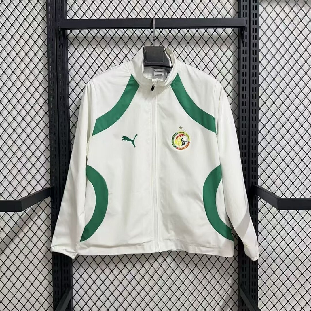 Senegal Windbreaker Jacket White 2026 World Cup - sinoshirt