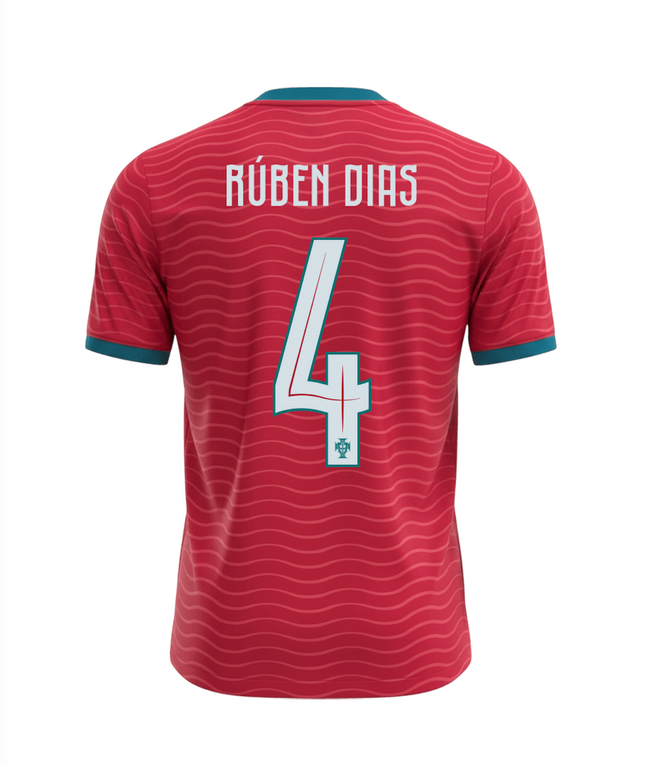 R��BEN DIAS #4 Portugal Soccer Jersey Home Custom Shirt World Cup 2026 - sinoshirt