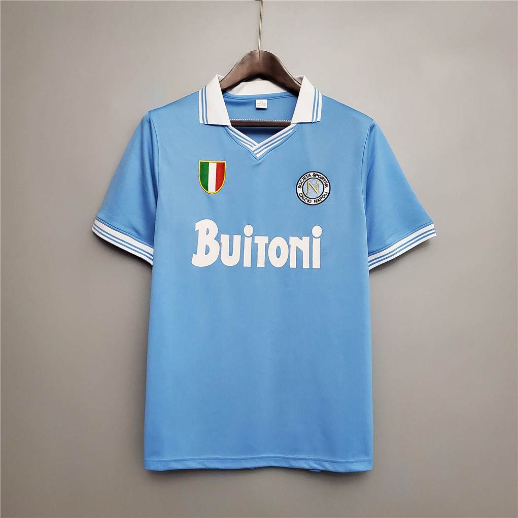Napoli Retro Soccer Jersey Home Custom Shirt 1986-87 - sinoshirt