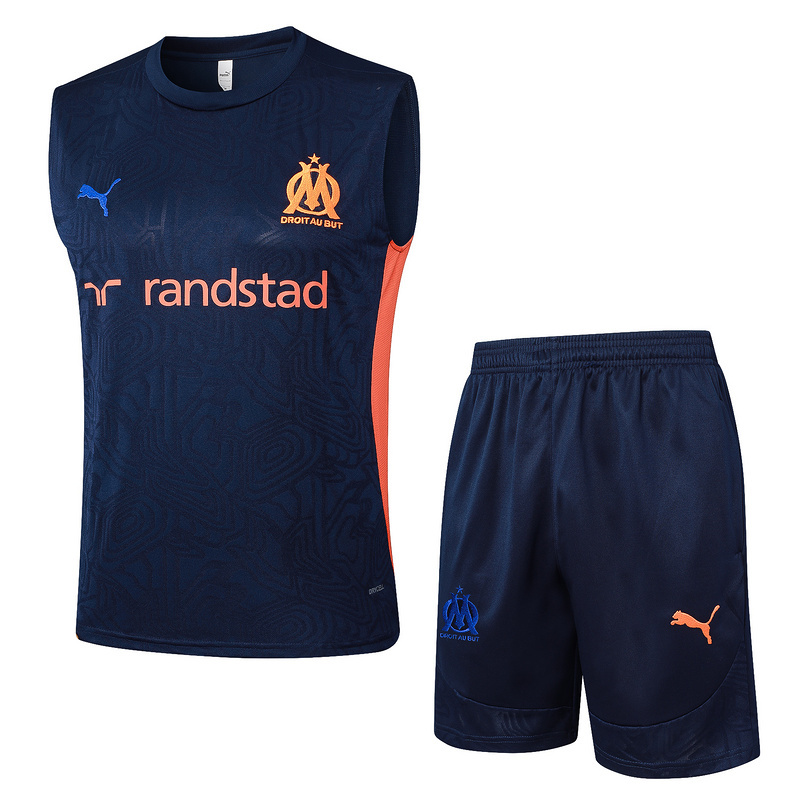 Marseille Sleeveless Training Kit Navy 2025/26 - sinoshirt