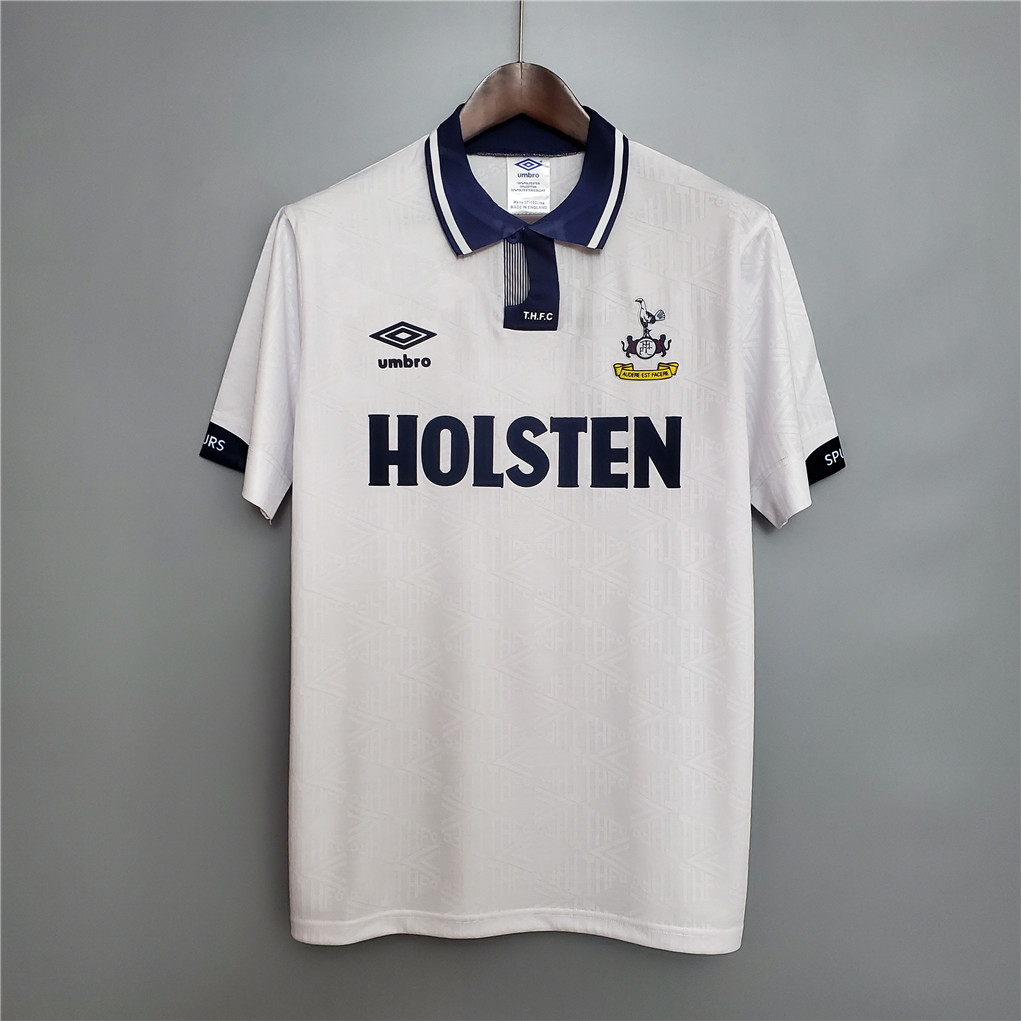 Tottenham Hotspur Retro Football Jersey Home Custom Shirt 1991/93 - sinoshirt