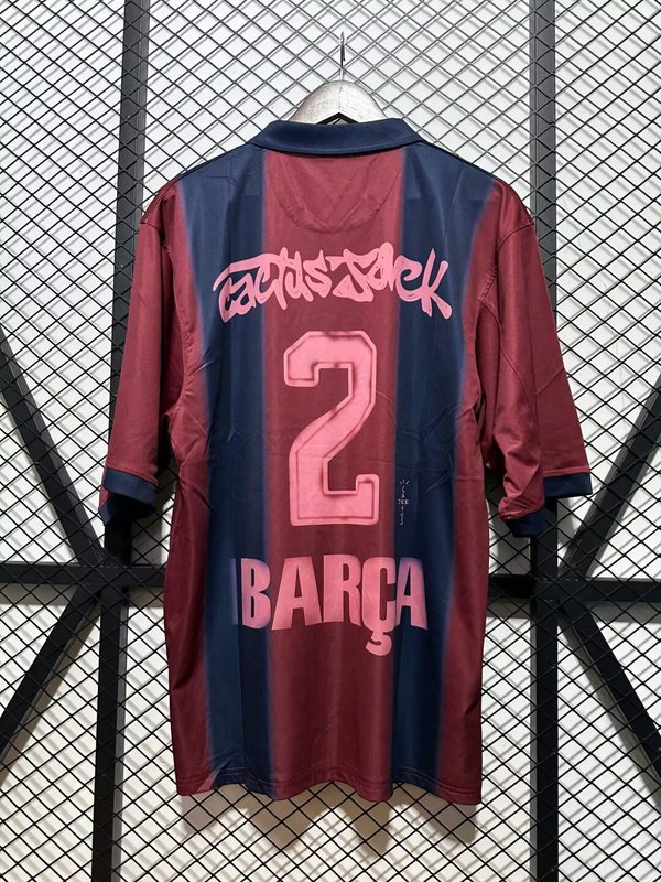 CJ X FC BARCELONA RETRO 2000/01 HOME SKELETON JERSEY - sinoshirt