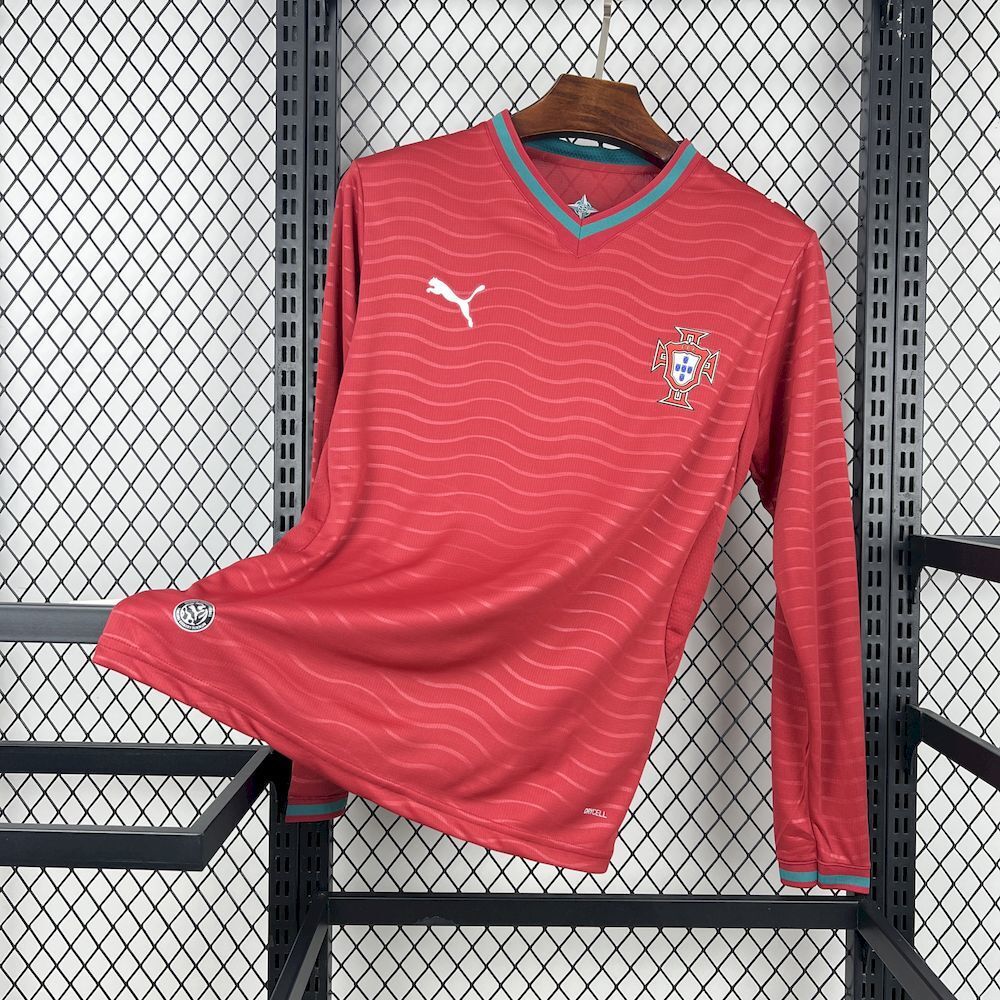 Portugal Soccer Jersey Home Long Sleeve Custom Shirt World Cup 2026 - sinoshirt