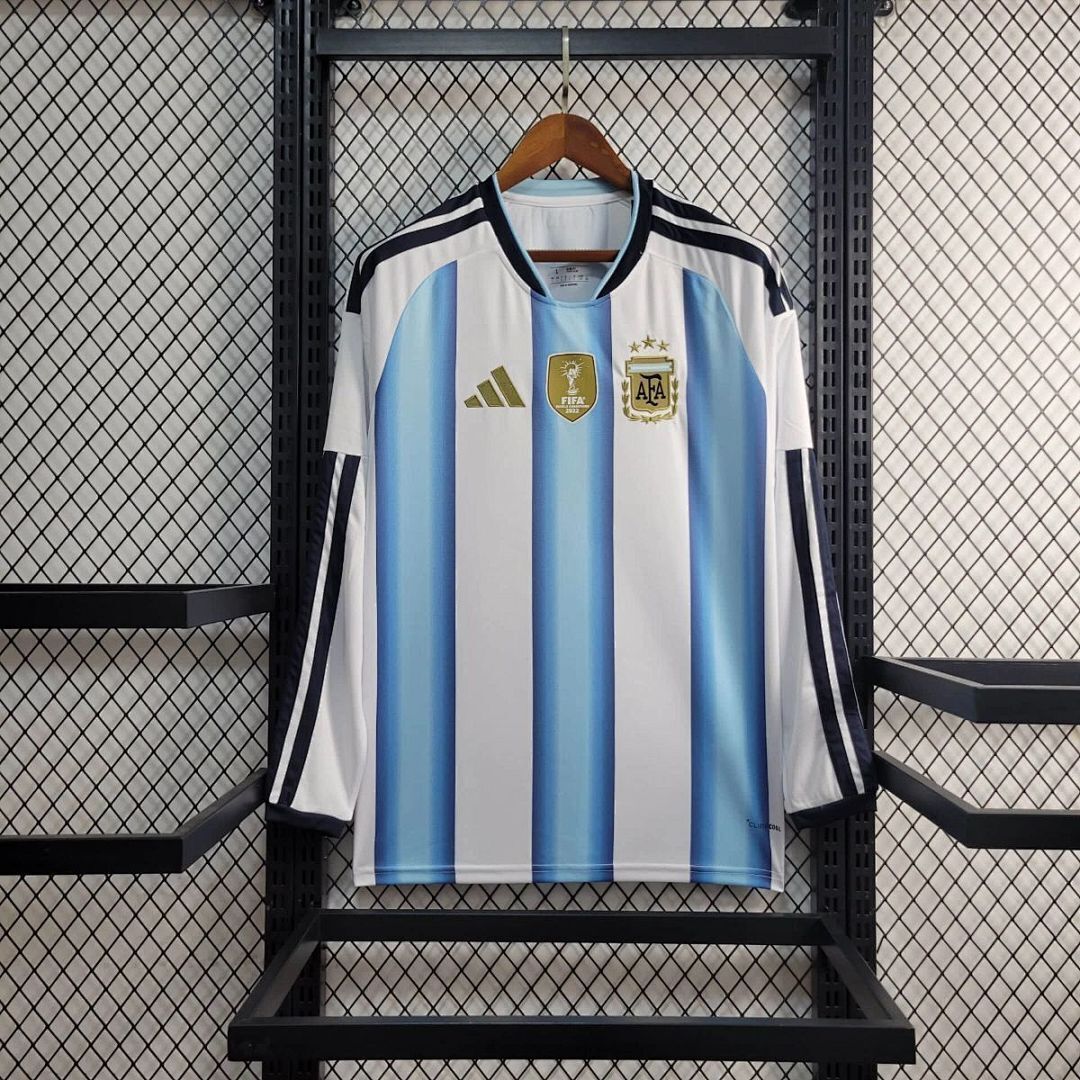 Argentina Soccer Jersey Home Long Sleeve Custom Shirt World Cup 2026 - sinoshirt