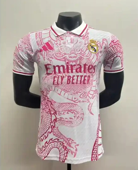 Real Madrid Authentic Soccer Jersey Pink Dragon Special Edition Shirt 2025/26 - sinoshirt