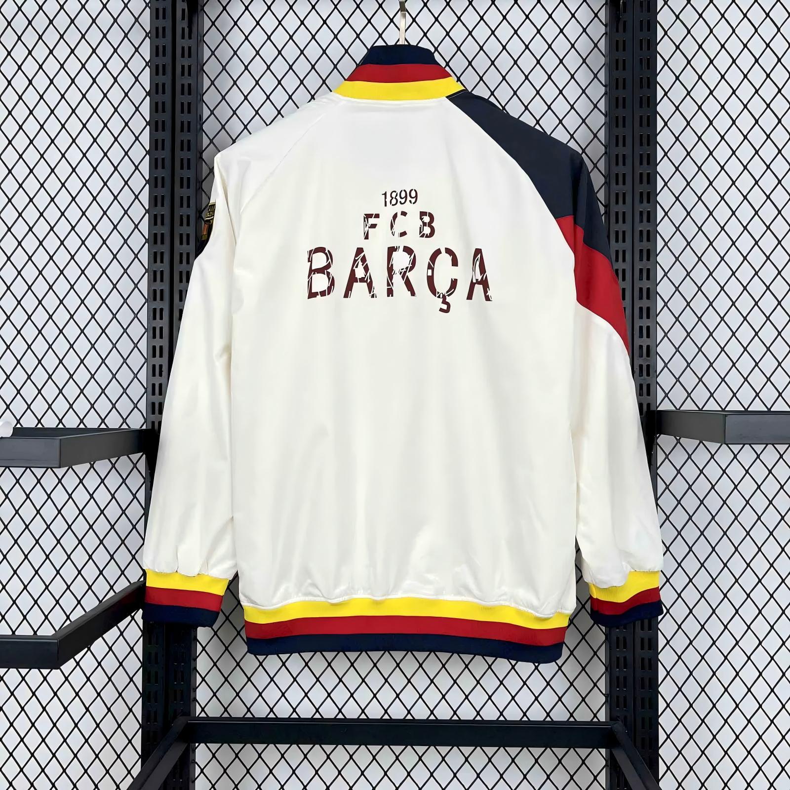 Barcelona Windbreaker Jacket White 2025/26 - sinoshirt