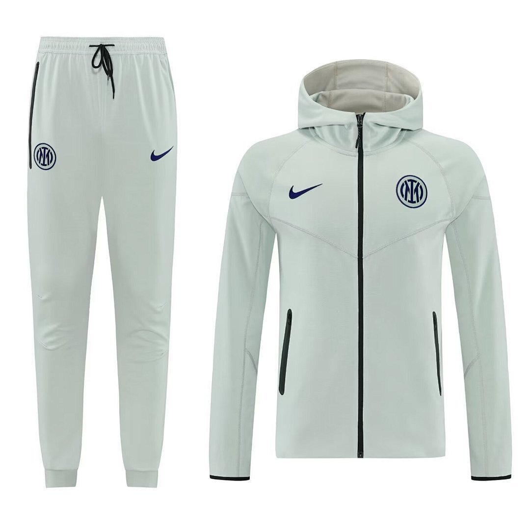 Inter Milan Hoodie Training Kit (Jacket+Pants) Off-White 2025/26 - sinoshirt