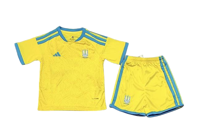 Ukraine Football Jersey Home Kids Kit Jersey+Shorts World Cup 2026 - sinoshirt