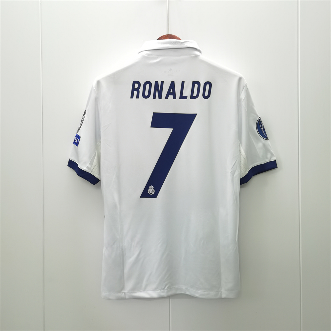Real Madrid Retro Jersey Home Soccer Shirt 2016/17 - sinoshirt
