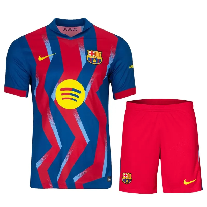 Barcelona Football Jersey Fourth Away Kit Jersey+Shorts 2025/26 - sinoshirt
