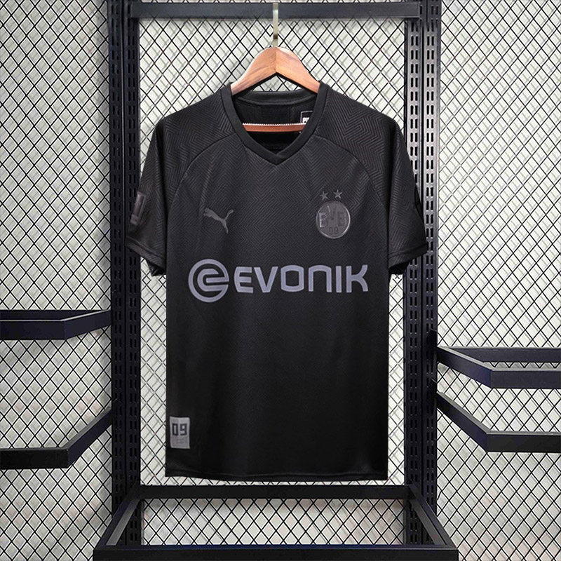 Borussia Dortmund Retro Jersey Black Soccer Shirt 2019/20 - sinoshirt