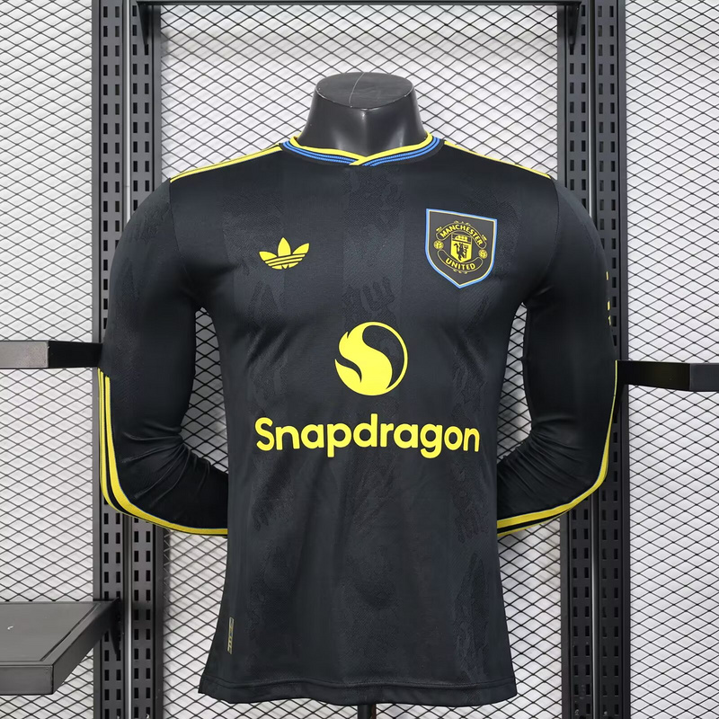 Manchester United Authentic Third Away Long Sleeve Jersey Shirt 2025/26 - sinoshirt