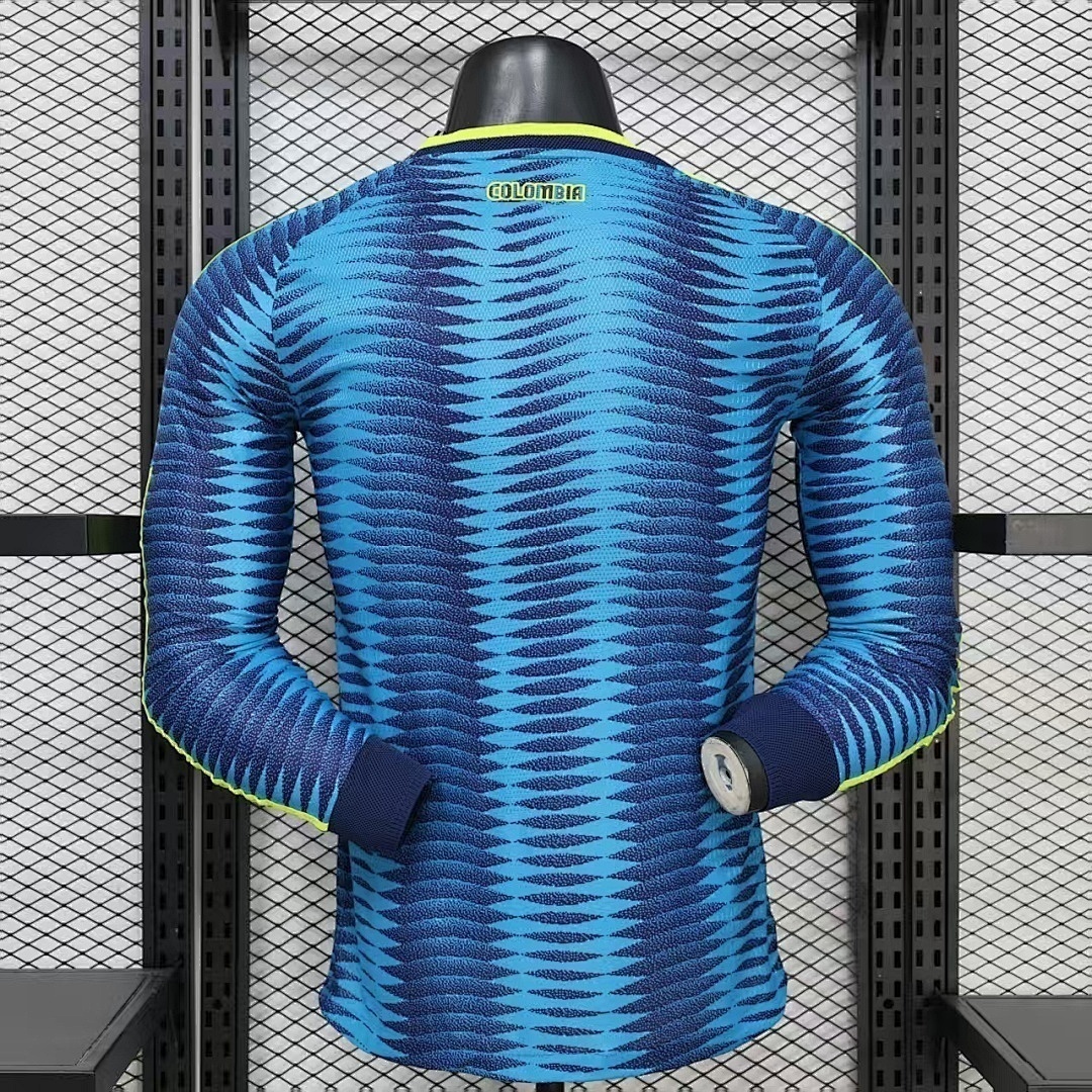 Colombia Authentic Soccer Jersey Away Long Sleeve Shirt World Cup 2026 - sinoshirt
