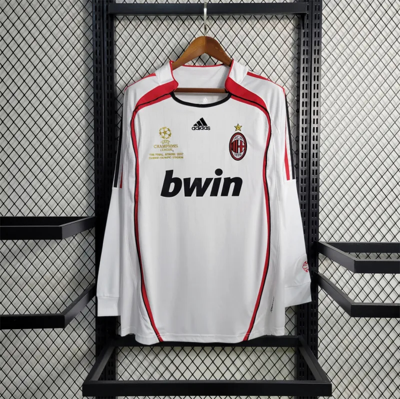 AC Milan Retro Soccer Jersey Away UCL Final Long Sleeve Custom Shirt 2006/07 - sinoshirt