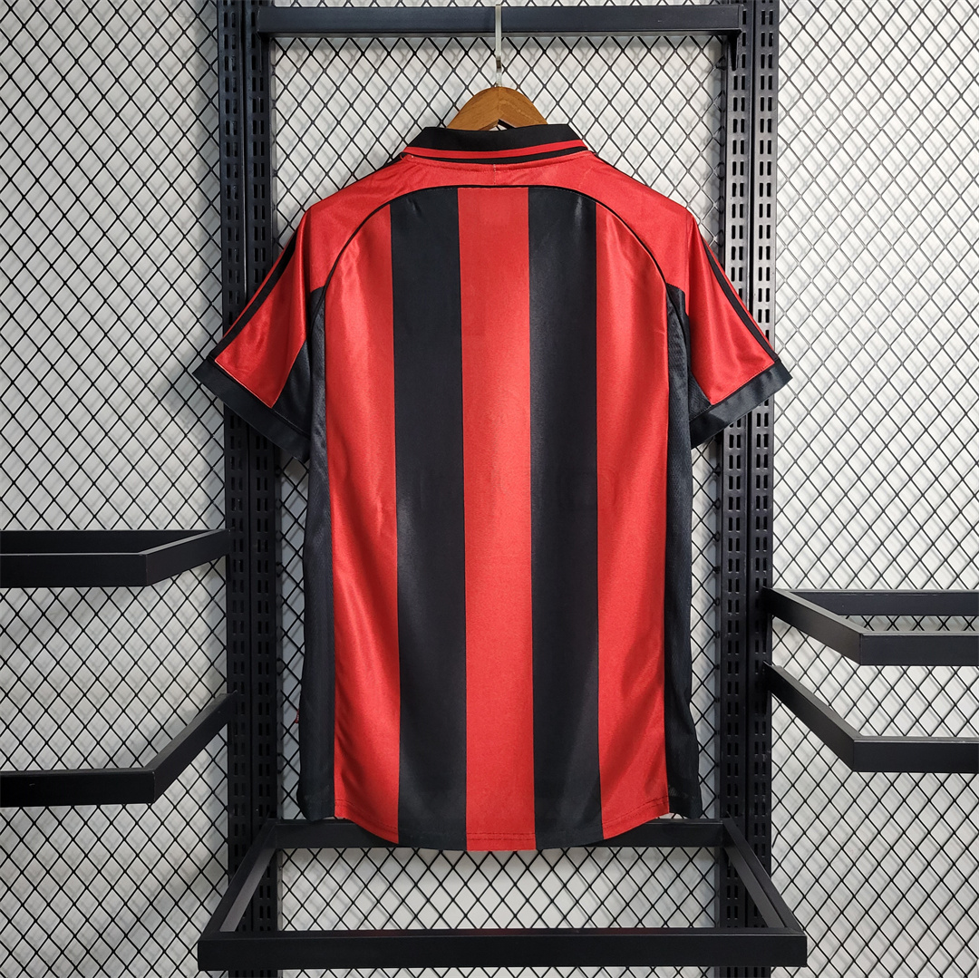 AC Milan Retro Soccer Jersey Home Custom Shirt 1998/00 - sinoshirt
