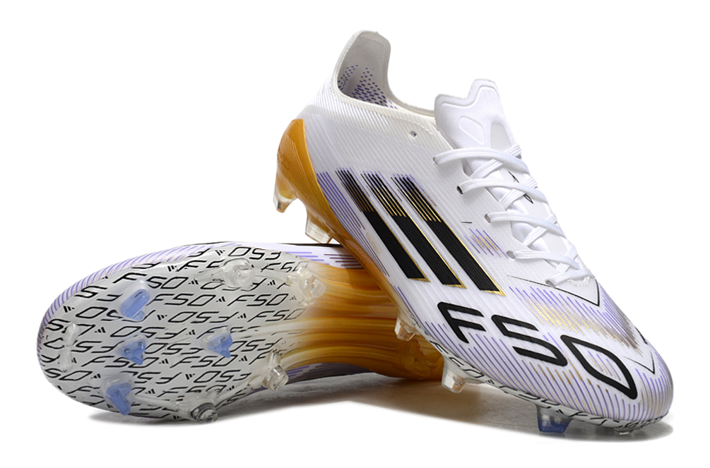 F50 Elite Laceless FG Road to Glory - Footwear White/Core Black/Gold Metallic - sinoshirt