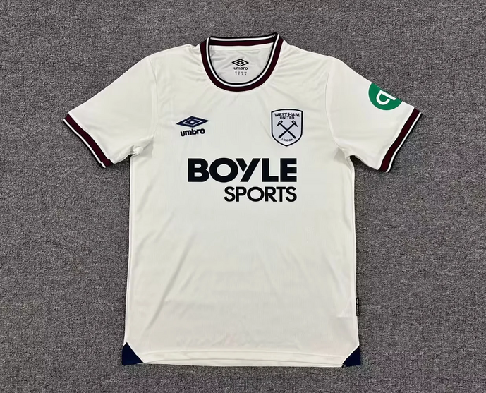 West Ham United Football Jersey Away Custom Shirt 2025-26 - sinoshirt