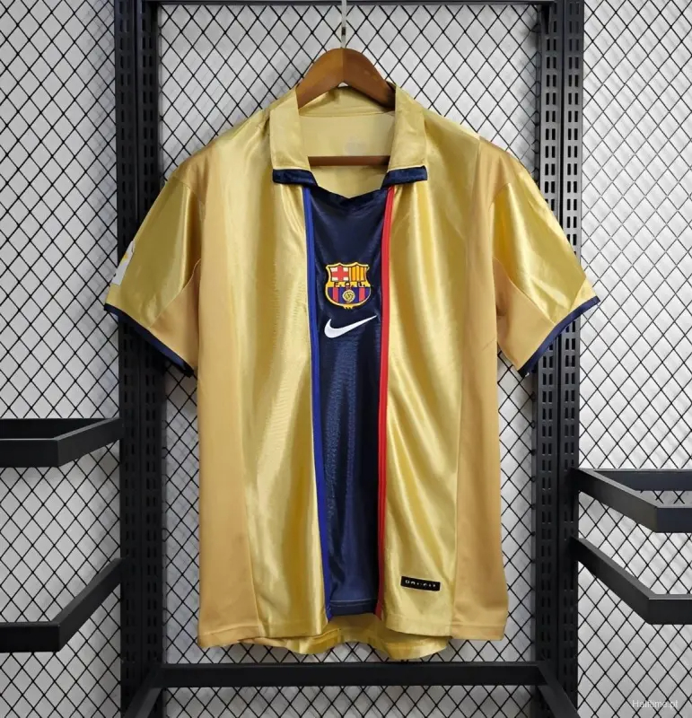 Barcelona Retro Jersey Home Soccer Shirt 2001-02 - sinoshirt