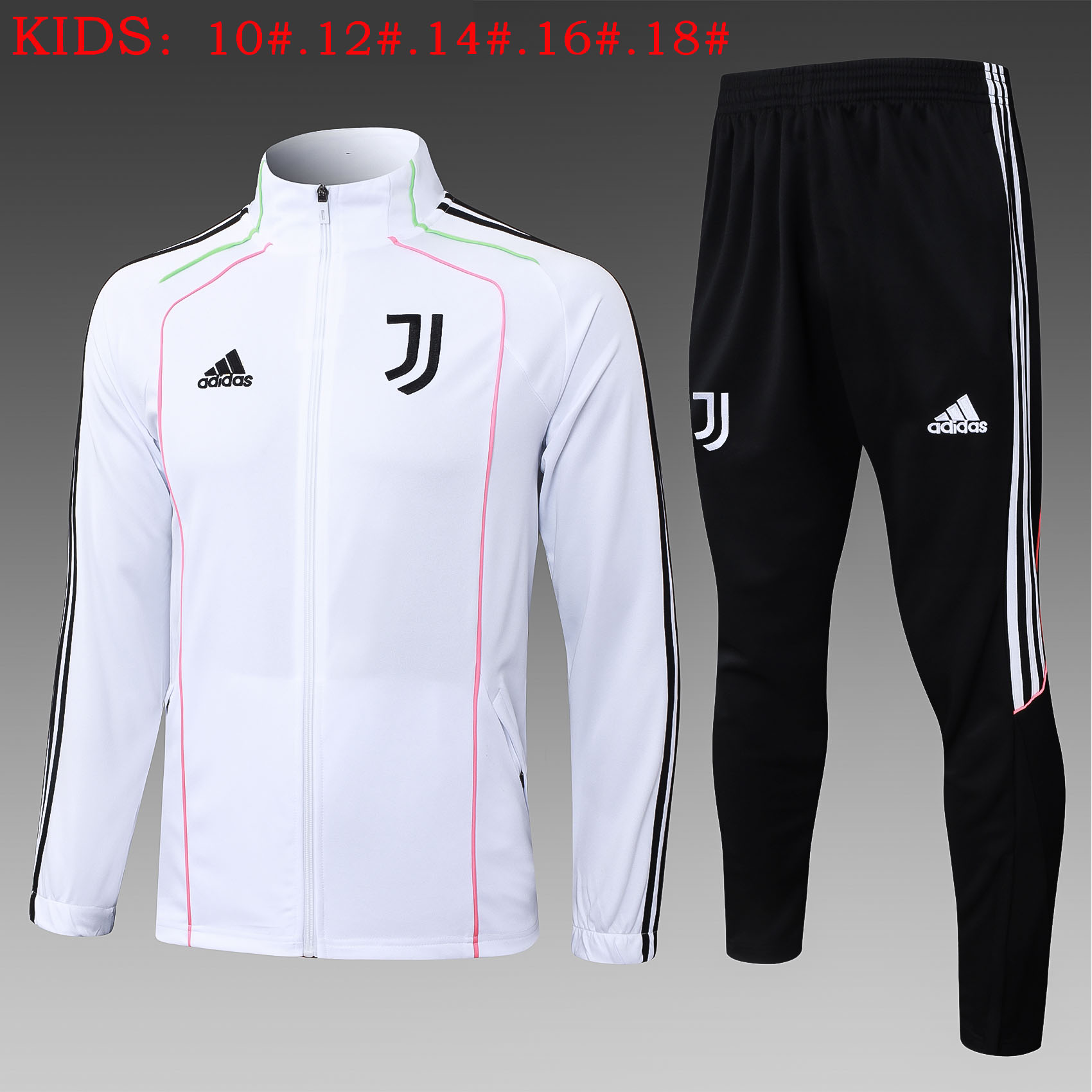 Kids Juventus Training Kit (Jacket+Pants) White 2025/26 - sinoshirt
