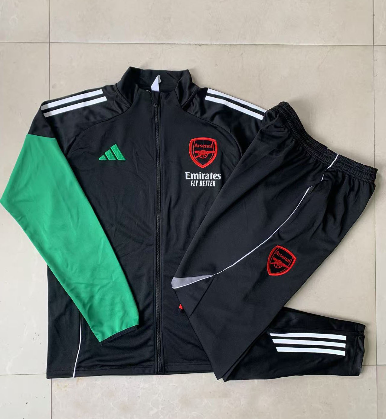 Kids Arsenal Training Kit (Jacket+Pants) Black 2025/26 - sinoshirt