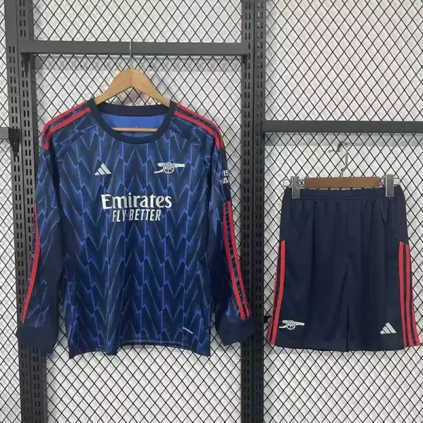 Arsenal Soccer Jersey Away Kids Long Sleeve Kit Jersey+Shorts 2025/26 - sinoshirt
