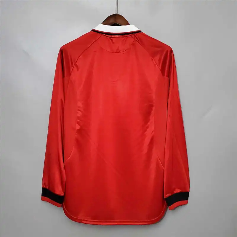 Manchester United Retro Home Long Sleeve Football Jersey Shirt 1999/00 - sinoshirt