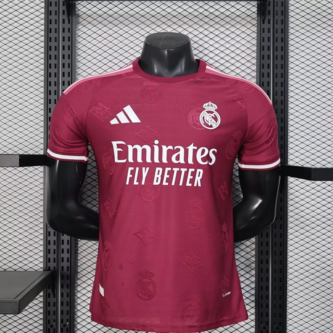 Real Madrid Authentic Soccer Jersey Red Special Edition Shirt 2025/26 - sinoshirt