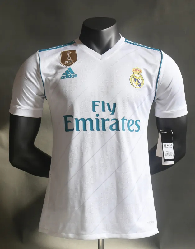 Real Madrid Authentic Retro Jersey Home Soccer Shirt 2017/18 - sinoshirt