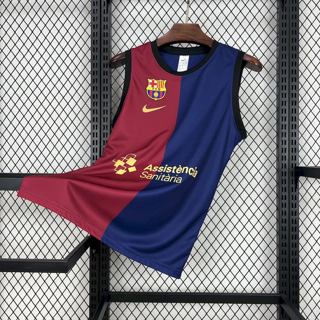 Barcelona Soccer Jersey Basketball Home Custom Vest 2024/25 - sinoshirt