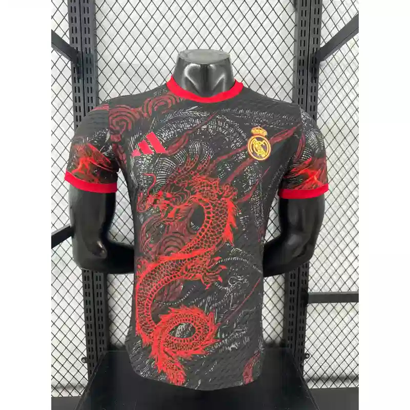 Real Madrid Authentic Soccer Jersey Red Dragon Special Edition Shirt 2025/26 - sinoshirt